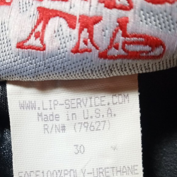 SOLD! Vintage Lip Service Faux Leather Pants - Goth, Metal, Punk - Picture 5 of 6